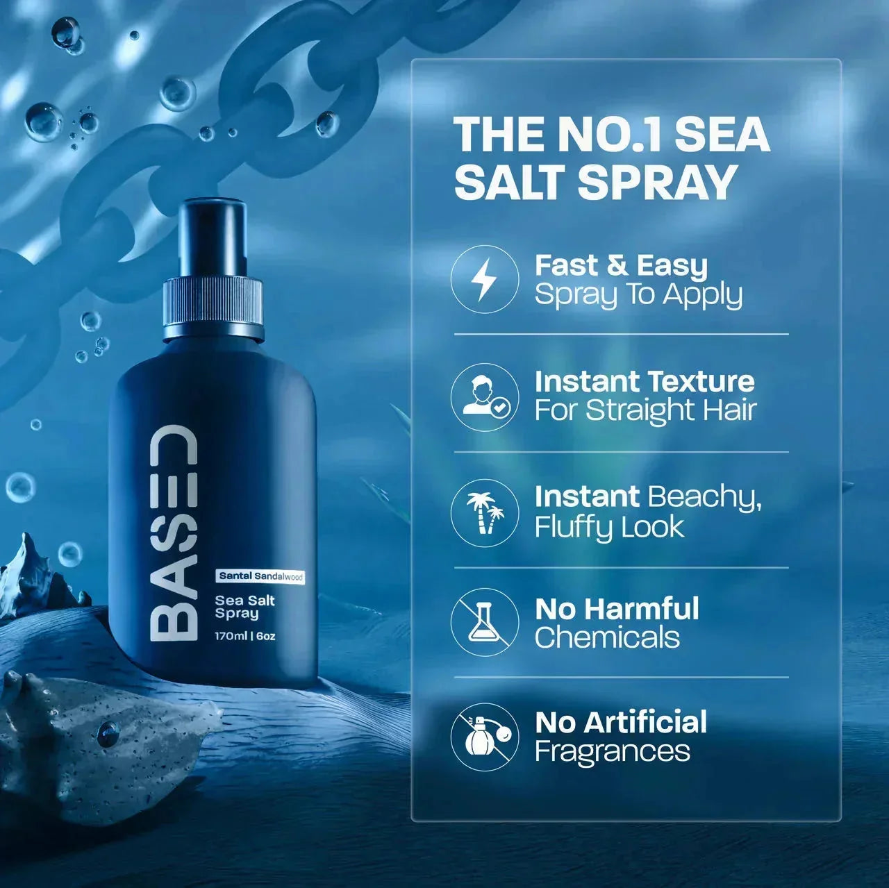 BASED Zeezoutspray - detailweergave voor mannen VK